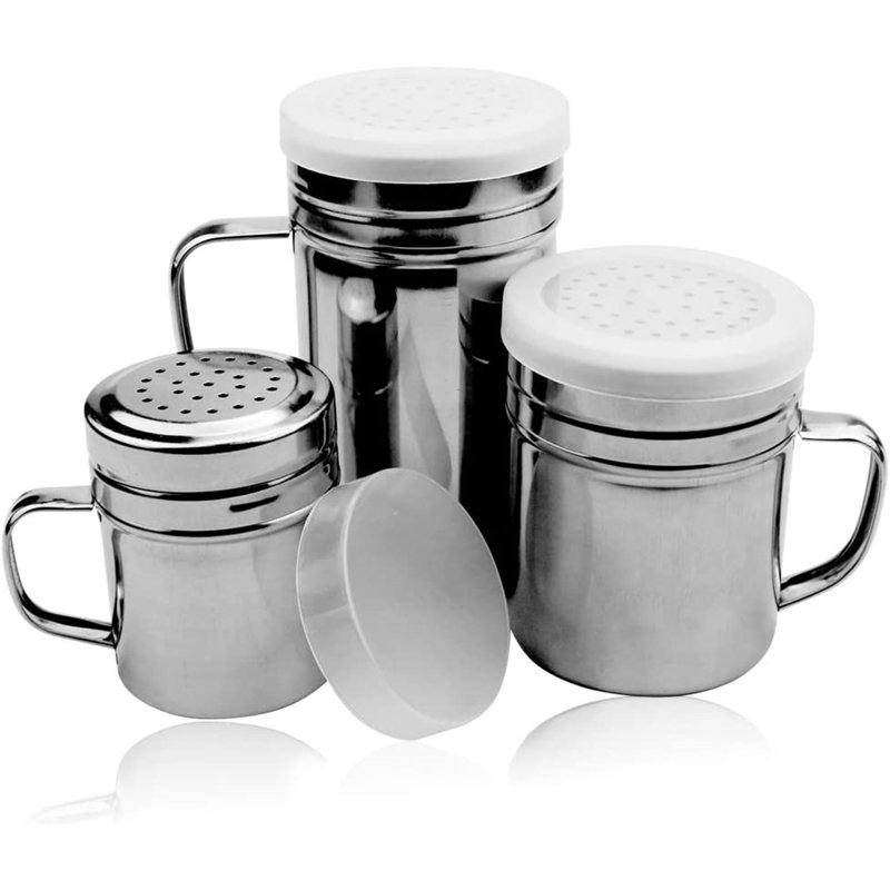 OXINGO 3 Pack Stainless Steel Seasoning Shaker Bottles With Handles And